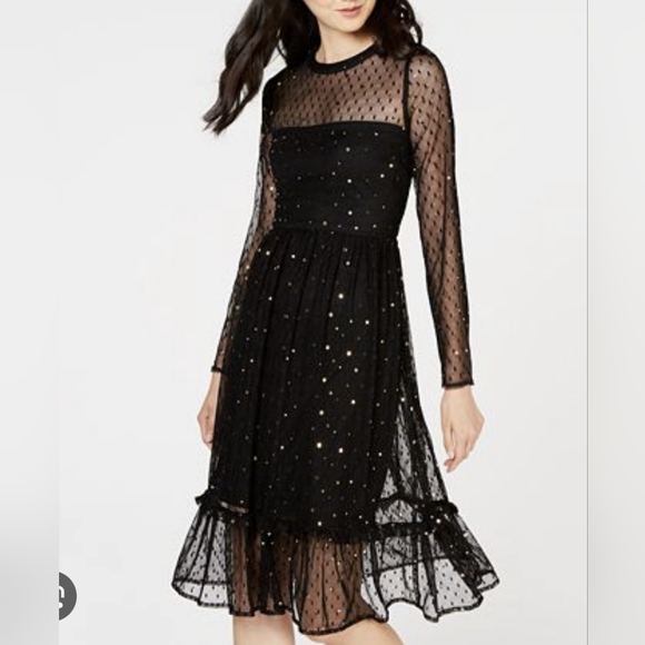 Avec Les Filles Dresses & Skirts - NWT Avec les filles Embellished Mesh A-line Dress